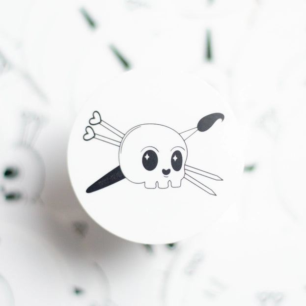 Skull + Cross Bones Artist Sticker