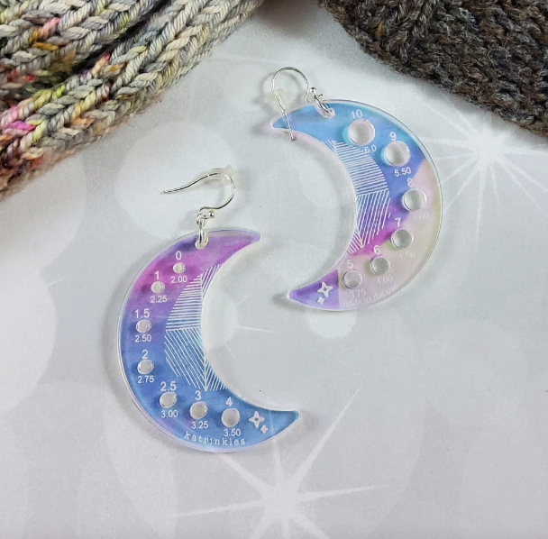 Moon Knitting Gauge Earrings