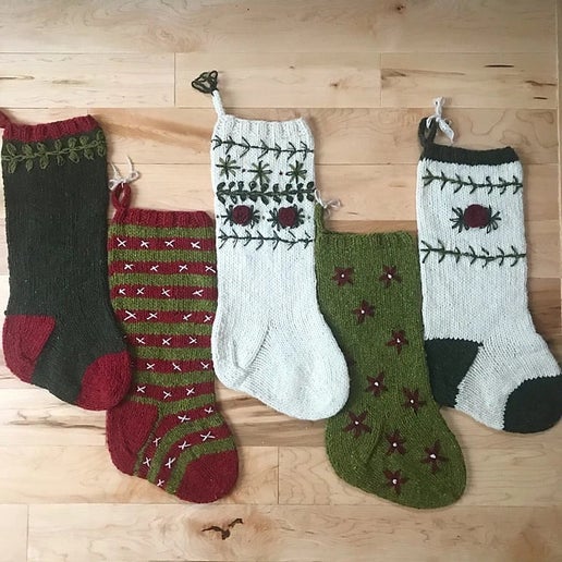 Boho Embroidered Stocking Pattern