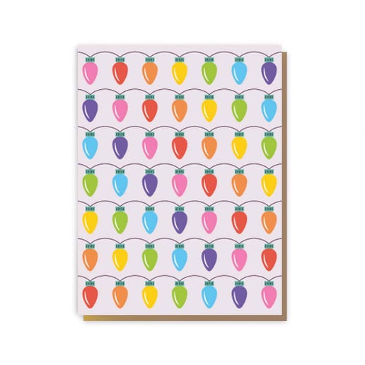 Rainbow Holiday Lights Card